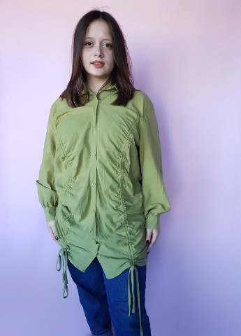 Сорочка жіноча подовжена Зелена Boohoo (257079647)