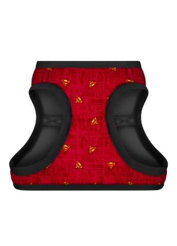 Шлея для собак мягкая c QR паспортом, рисунок "Супермен красный" S2 WAUDOG (257083725)