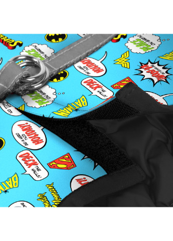 Шлея для собак м'який з QR паспортом, малюнок "Ліга Справедливості в блакитному" XS1 WAUDOG (257082391)