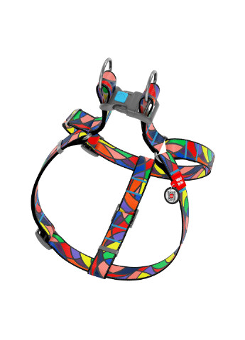 Шлея для собак анатомическая c QR паспортом, рисунок "Витраж" S WAUDOG (257082796)