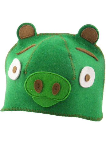 Банная шапка Свинка Зеленый Luxyart (257099046)