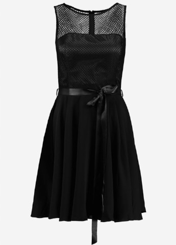 Чорна коктейльна сукня Swing однотонна