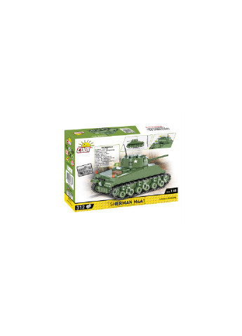 Конструктор Друга Світова Війна Танк M4 Шерман, 312 деталей (-2715) Cobi (257099780)
