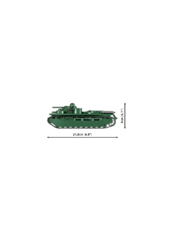 Конструктор Первая Мировая Война Танк Виккерс A1E1 Независимый, 886 деталей (-2990) Cobi (257099785)