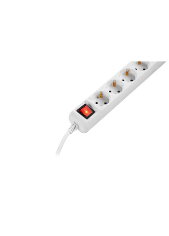 Сетевой удлинитель 5XSchuko з вимикачем,1.5м, white (-U05ESM1.5) 2E (257143364)