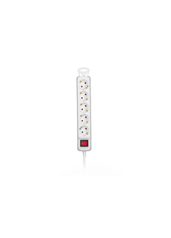 Мережевий подовжувач 5XSchuko з вимикачем,1.5м, white (-U05ESM1.5) 2E (257143364)