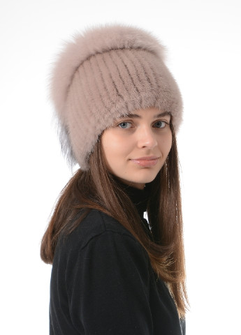 Женская зимняя теплая норковая шапка на вязаной основе Меховой Стиль колибри (257161617)