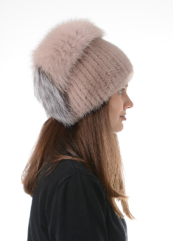 Женская зимняя теплая норковая шапка на вязаной основе Меховой Стиль колибри (257161617)