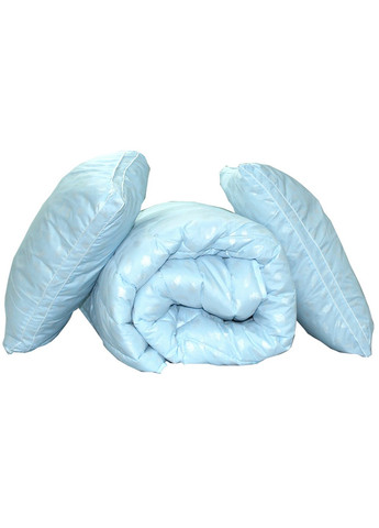 Комплект одеяло лебяжий пух "Голубое" + 2 подушки (50х70) 195х215 см Tag (257112553)