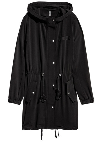 Чорна демісезонна куртка парка H&M