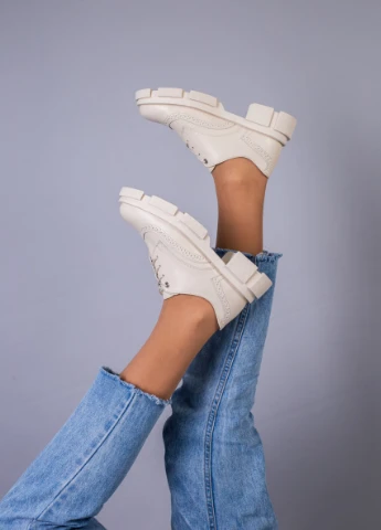 Brand Туфлі ShoesBand бежевий з натуральна шкіра, — демісезон (257136278)
