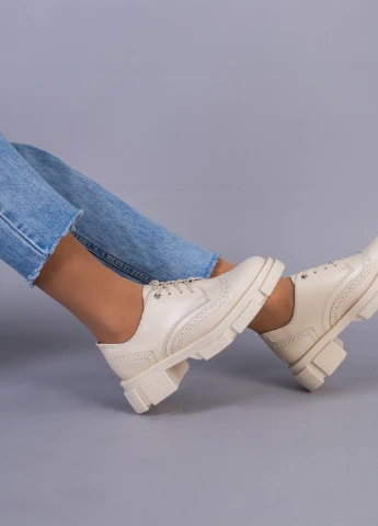 Brand Туфлі ShoesBand бежевий з натуральна шкіра, — демісезон (257136278)