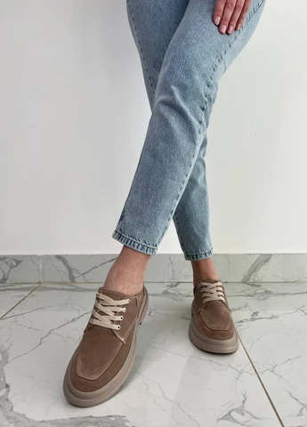 Brand Туфлі ShoesBand бежевий з натуральна замша, — демісезон (257136180)