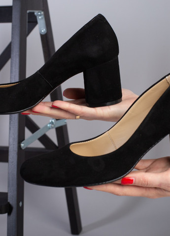 Brand Туфлі ShoesBand чорний з натуральний велюр, — демісезон (257136219)