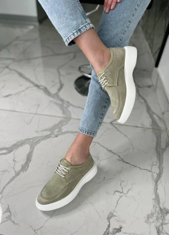 Brand Туфлі ShoesBand оливковий з натуральна замша, — демісезон (257136200)