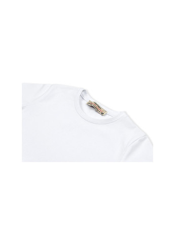 Комбинированная футболка детская без рисунка (6023-116b-white) A-yugi