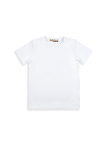 Комбинированная футболка детская без рисунка (6023-116b-white) A-yugi