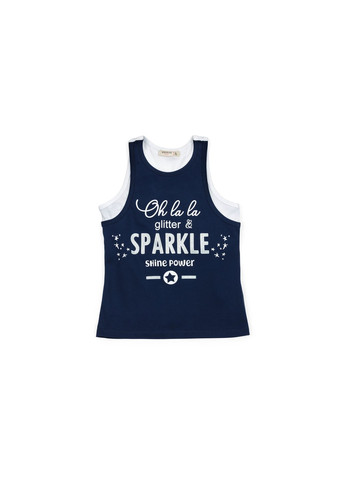Комбинированная футболка детская "sparkle" (12482-128g-blue) Breeze