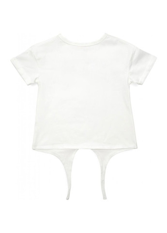 Комбинированная футболка детская с ромашками (13519-140g-beige) Breeze