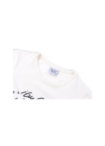 Комбинированная футболка детская "new york" (1281-128g-beige) Breeze