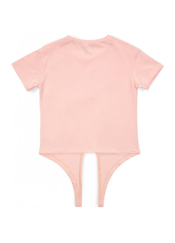 Комбинированная футболка детская одяг с фламинго (3130-122g-peach) Smile