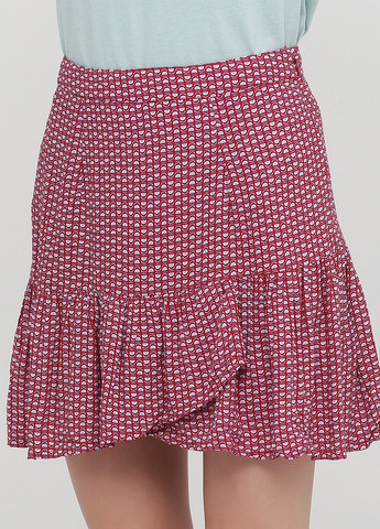 Малиновая кэжуал с рисунком юбка C&A