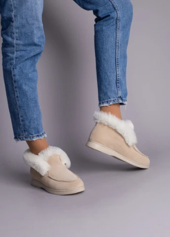 Brand Лоферы ShoesBand лоферы бежевый з натуральная замша, — зима (257136601)