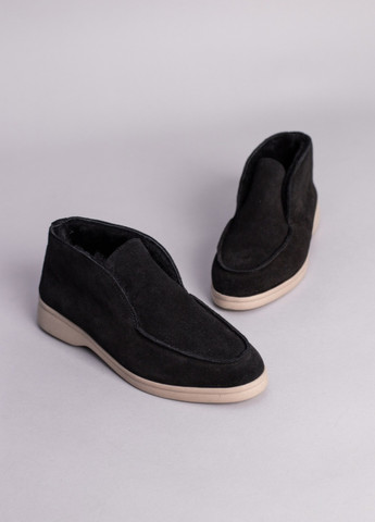 Brand Лоферы ShoesBand лоферы черный з натуральная замша, — зима (257136212)