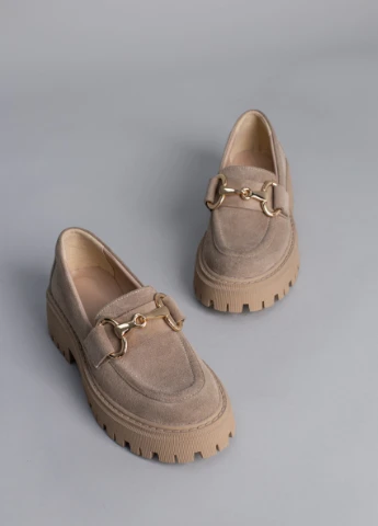 Brand Лофери ShoesBand лофери бежевий з натуральна замша, — демісезон (257136321)