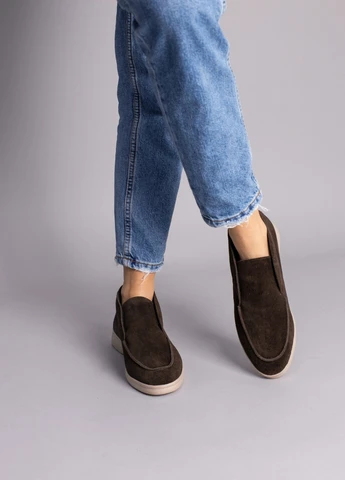 Brand Лоферы ShoesBand лоферы коричневый з натуральная замша, — зима (257136362)