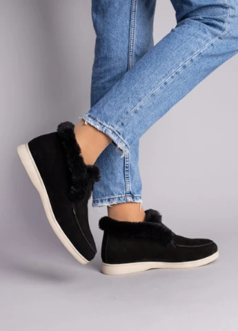 Brand Лоферы ShoesBand лоферы черный з натуральная замша, — зима (257136201)