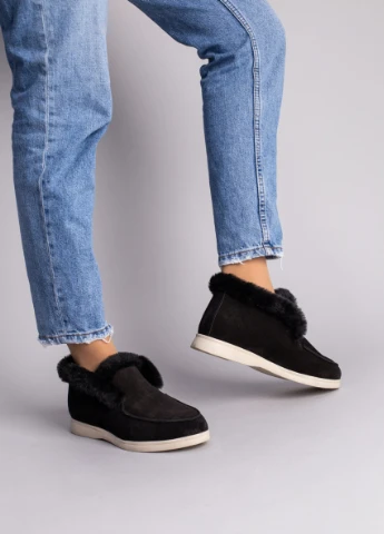 Brand Лоферы ShoesBand лоферы черный з натуральная замша, — зима (257136201)
