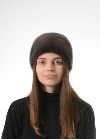 Женская зимняя теплая норковая шапка Меховой Стиль подковка (257161615)