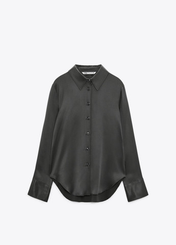 Темно-серая демисезонная блуза Zara