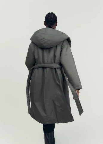 Оливкове (хакі) демісезонне Пальто Zara