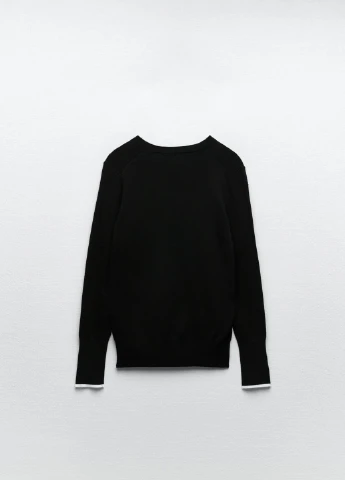 Чорний демісезонний светр Zara