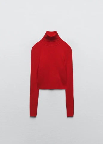 Червоний демісезонний светр Zara