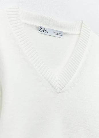 Білий демісезонний светр Zara