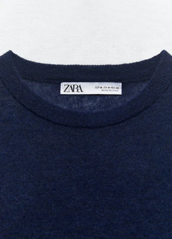 Темно-синий демисезонный свитер Zara
