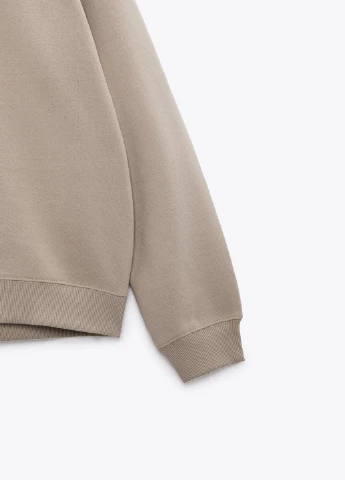 Бежевий світшот Zara однотонний (257136899)