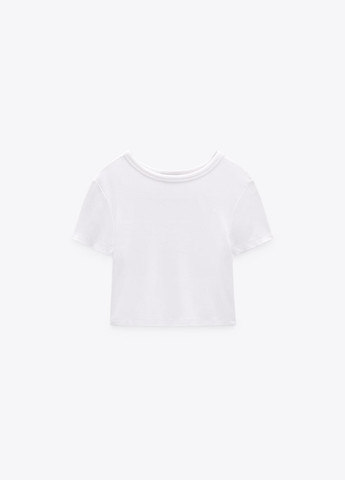 Белая летняя футболка Zara