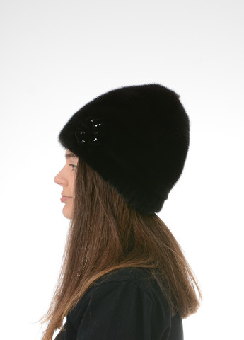 Женская зимняя теплая норковая шапка-кубанка с пряжкой Меховой Стиль кубанка (257161625)