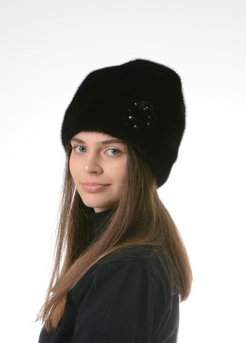 Женская зимняя теплая норковая шапка-кубанка с пряжкой Меховой Стиль кубанка (257161625)