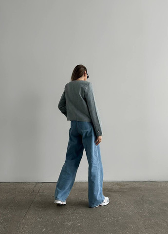 Білий жіночий жакет короткий на гудзиках ZF inspire (257130164)