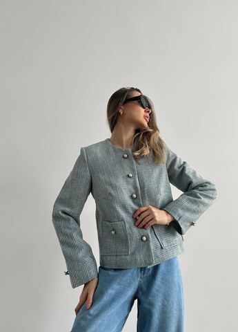 Білий жіночий жакет короткий на гудзиках ZF inspire (257130164)