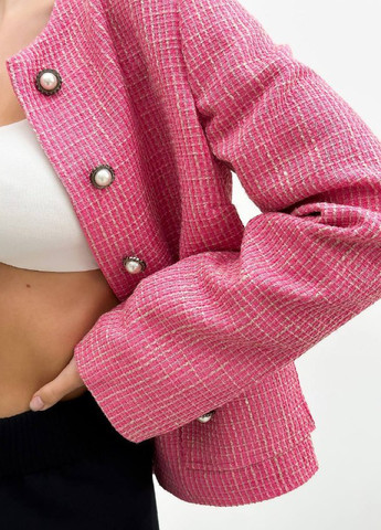 Білий жіночий жакет короткий на гудзиках ZF inspire (257130162)