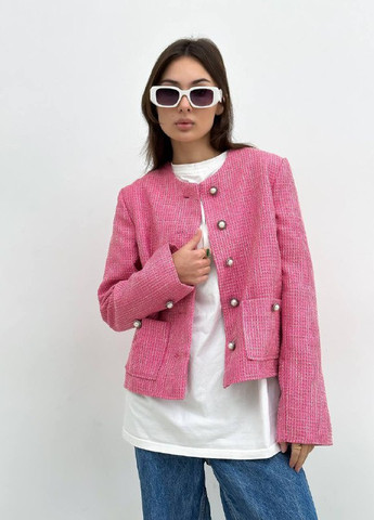 Білий жіночий жакет короткий на гудзиках ZF inspire (257130162)