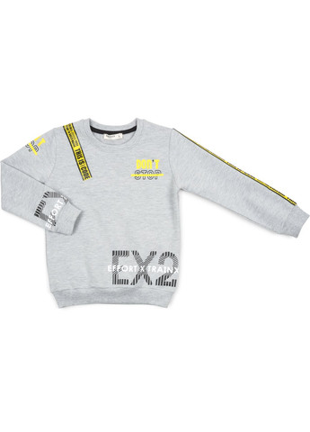 Серый демисезонный набор детской одежды "don’t stop" (13313-128b-gray) Breeze