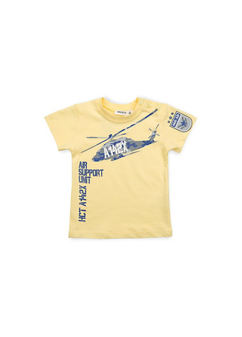 Жовтий літній набір дитячого одягу з гелікоптером (10962-98b-yellow) Breeze