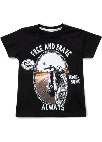 Чорний демісезонний набір дитячого одягу з мотоциклом (15772-134b-black) Breeze